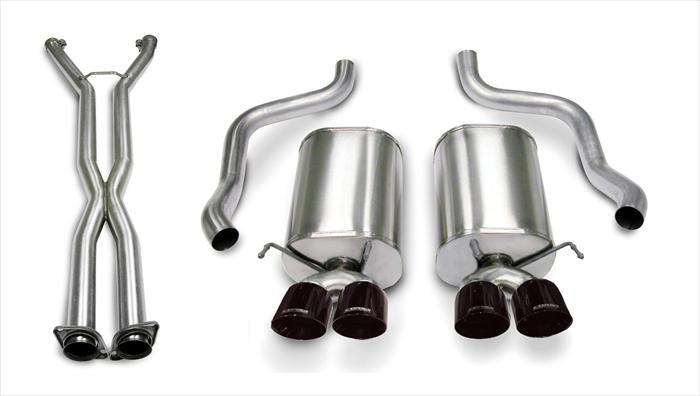 CORSA Performance 2007-2008 Corvette 2.5in. Sport Series Cat-Back Dual Rear Exit with Twin 3.5in. BLK PVD Tips - photo 4