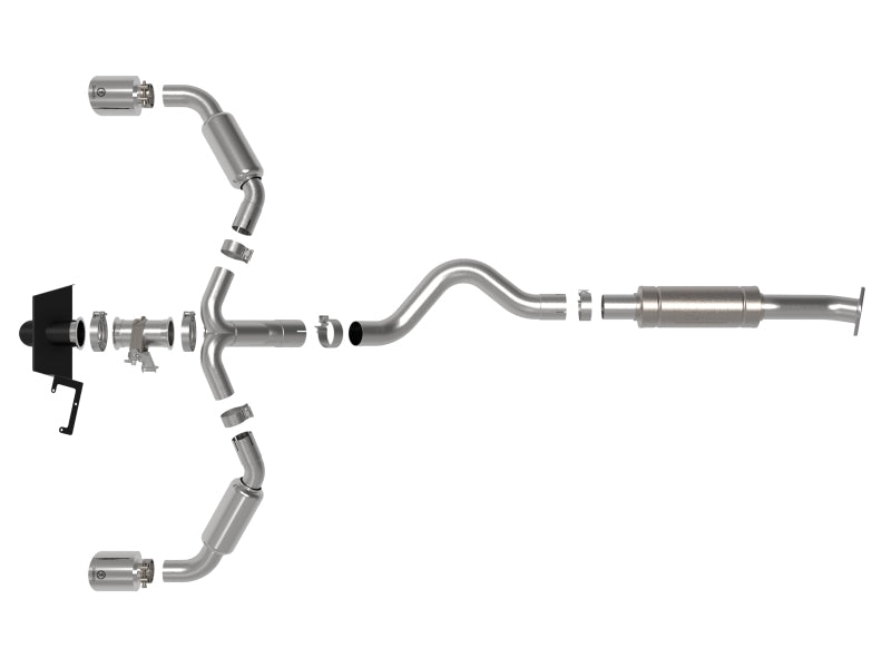 aFe 2023-2024 Toyota GR Corolla L3 1.6L Gemini XV 3in to 2-1/2in Cat-Back Exhaust with Polished Tips - photo 3