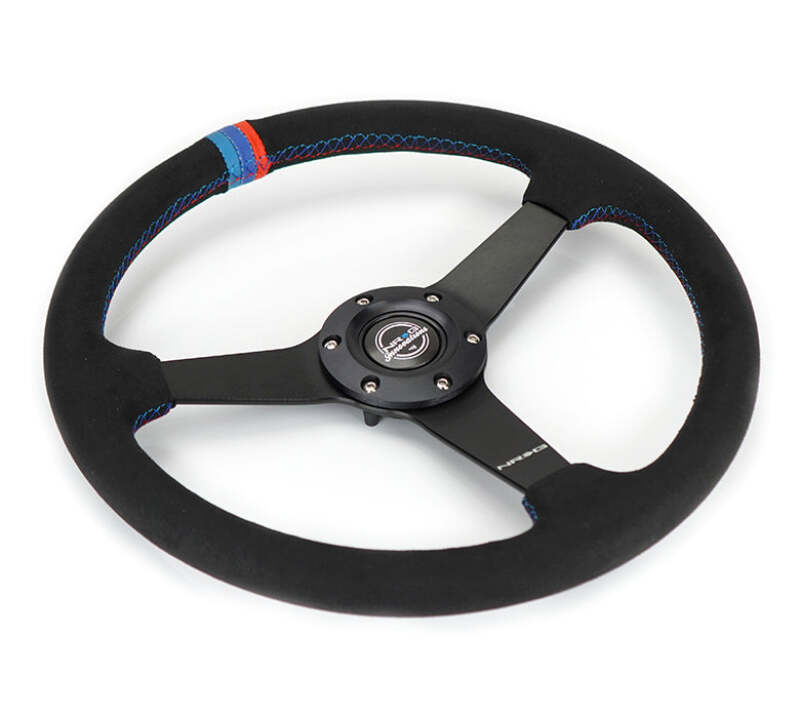 NRG Sport Wheel (350mm) 3 Solid Spokes - 1.5in Deep - Matte Black - Minty Fresh Miata Logo Etched (RST-037MB-SA-M3) - photo 3