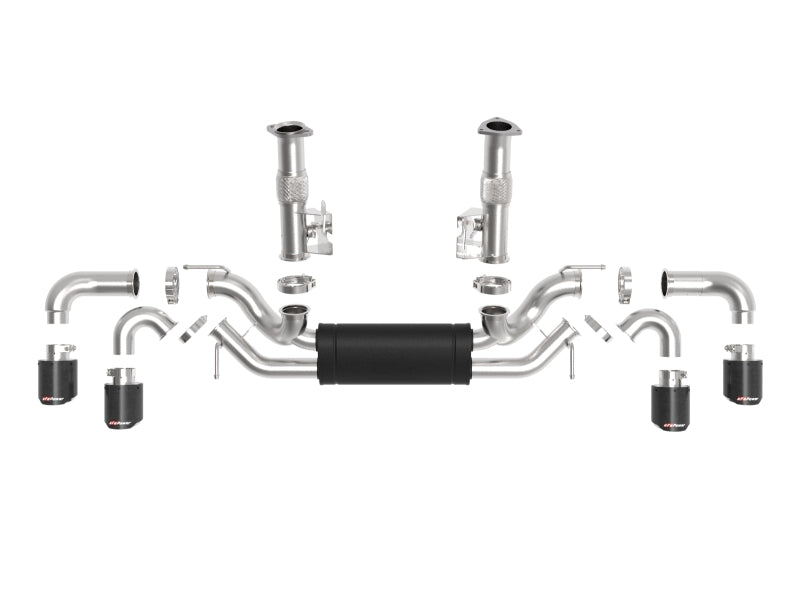 aFe MACH Force-Xp 3in to 2-1/2in 304 Stainless Steel Cat-Back (No NPP) 2020 Chevrolet Corvette (C8) 6.2L - Carbon Tip - photo 2