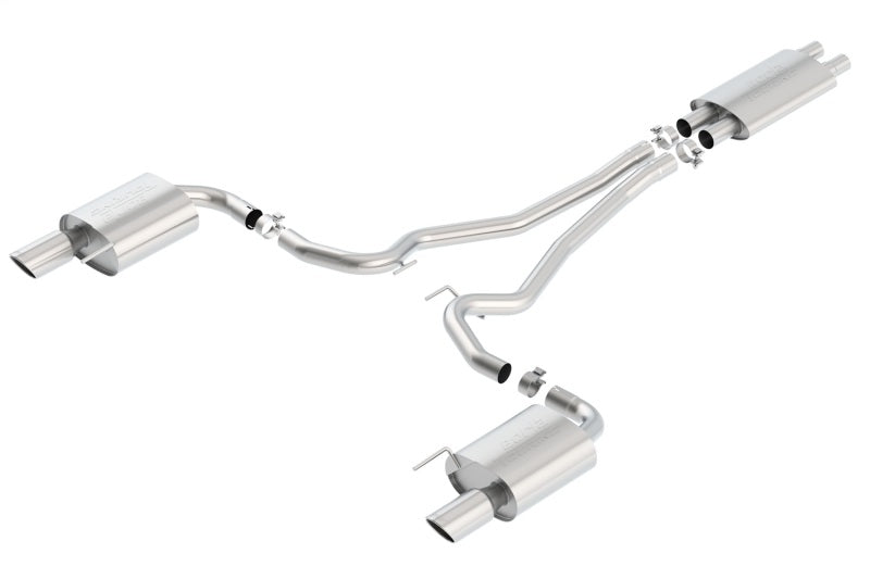 Borla Touring Cat-Back 2015 Ford Mustang GT 5.0L V8 MT/AT 2.5in pipe 4in tip - photo 2