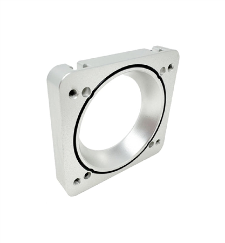 Torque Solution 2006-2021 Subaru STI / 2008-2014 Subaru WRX Big Bore 76mm Throttle Body Adapter - Silver (tqsTS-SU-870O-S)