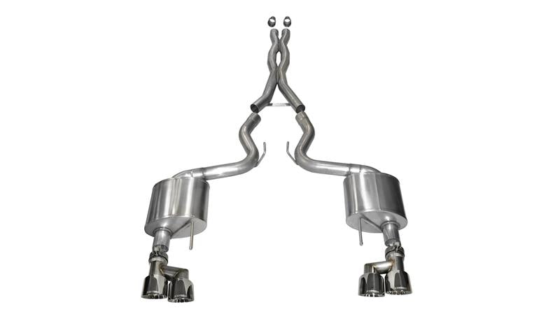 CORSA Performance 2015-2017 Ford Mustang GT 5.0 3in Cat-Back Exhaust Polish Quad Tips (Xtreme) - photo 4