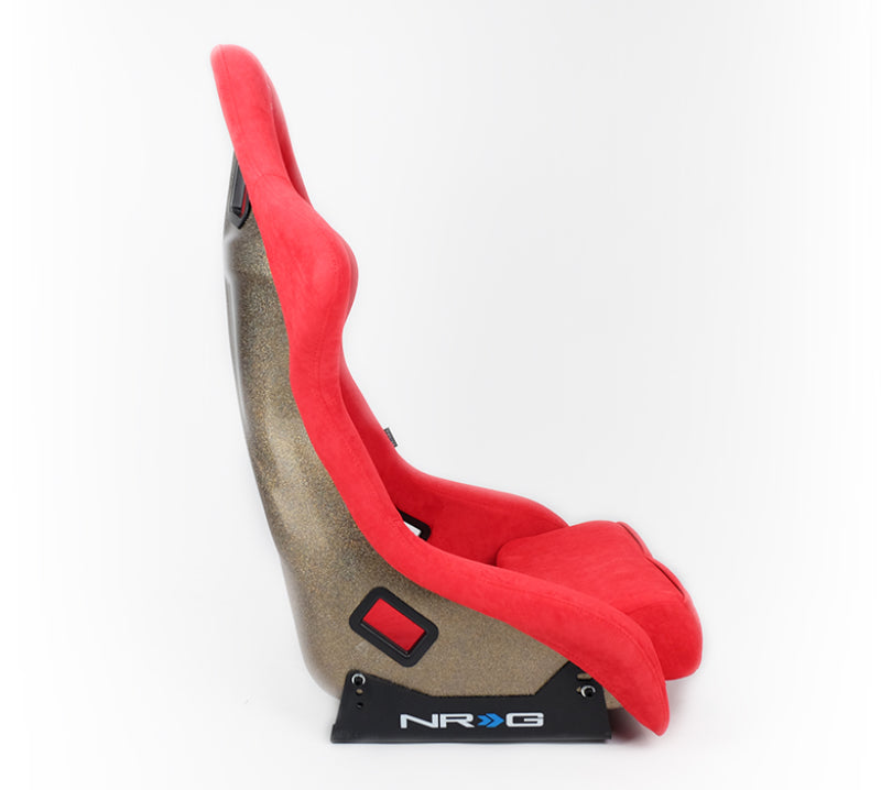 NRG FRP Bucket Seat ULTRA Edition - Large (Red Alcantara/Gold Glitter Back) (FRP-302RD-ULTRA) - photo 3