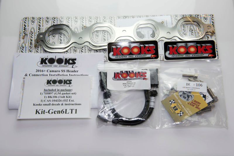 Kooks Headers 2016+ Chevrolet Camaro SS 1 7/8in x 3in Stainless Steel Longtube Headers with Catted Connection Pipes - photo 4