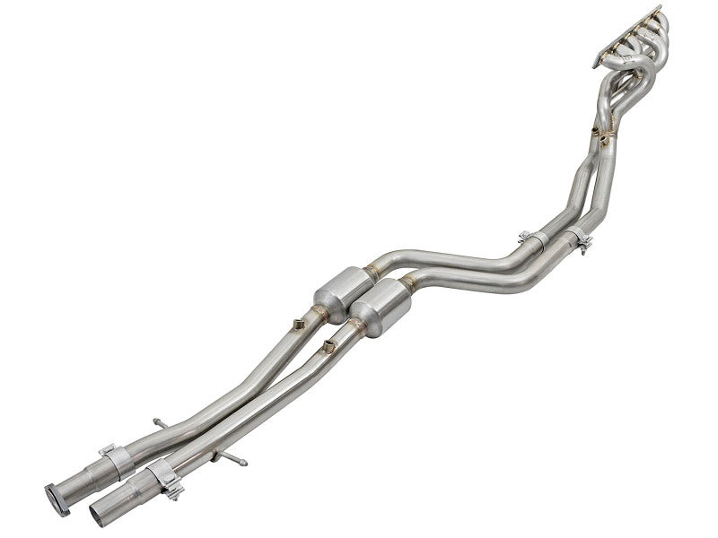 aFe Twisted Steel Long Tube Headers with Mid Pipes (Catted) 1996-1999 BMW M3 L6-3.2L S52