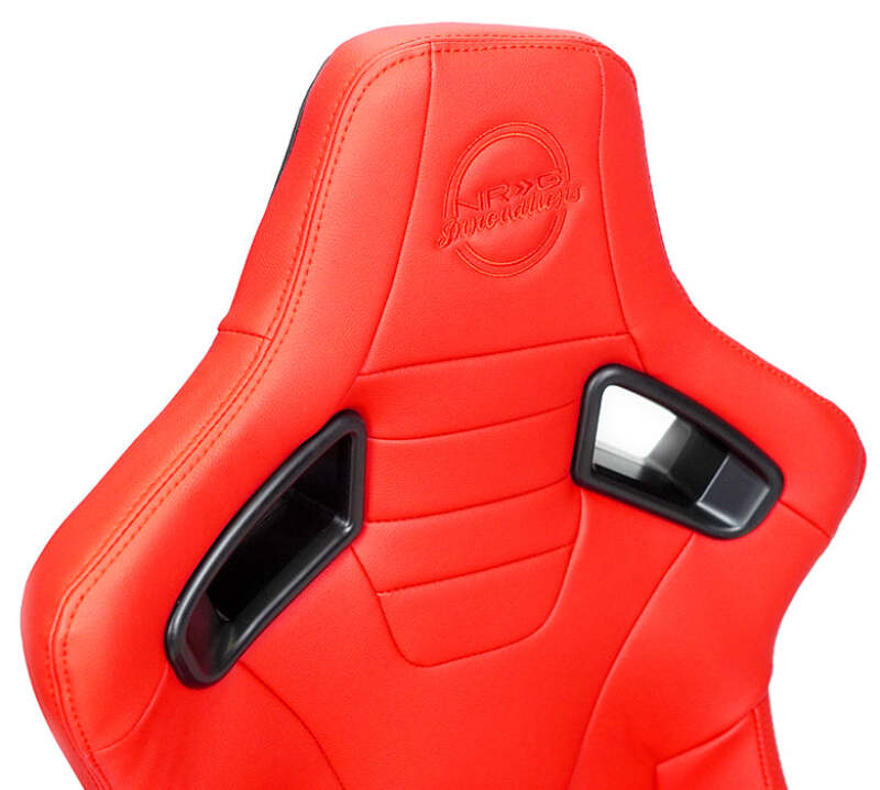 NRG Omega Reclinable Racing Seat (Pair) Red with Black Carbon Vinyl Back (RSC-750RD/BK L/R) - photo 7