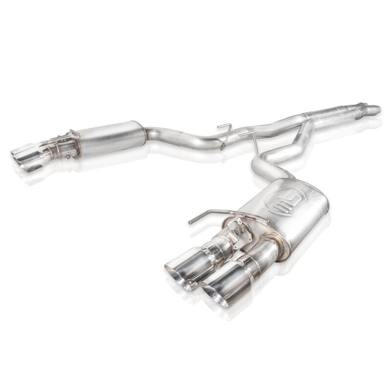 Stainless Works 2018+ Ford Mustang GT 3in Redline Series Cat-Back X-Pipe with Active Valves & Quad Tips - photo 3