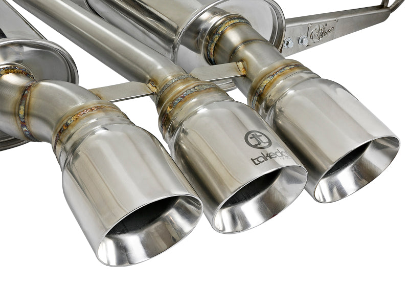 aFe Takeda 3in 304 Stainless Steel Cat-Back Exhaust with Tri-Polished Tips 2017-2018 Honda Civic Type R L4 2.0L - photo 2
