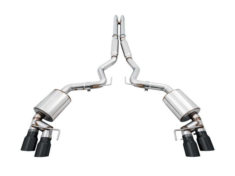 AWE Tuning 2018+ Ford Mustang GT (S550) Cat-Back Exhaust - Touring Edition (Quad Diamond Black Tips) - photo 4