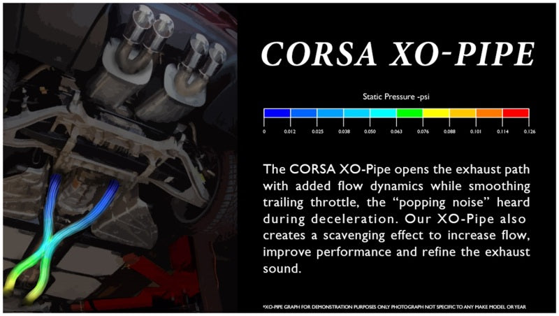 CORSA Performance 2005-2007 Chevrolet Corvette C6 6.0L V8 Manual XO Pipe Exhaust