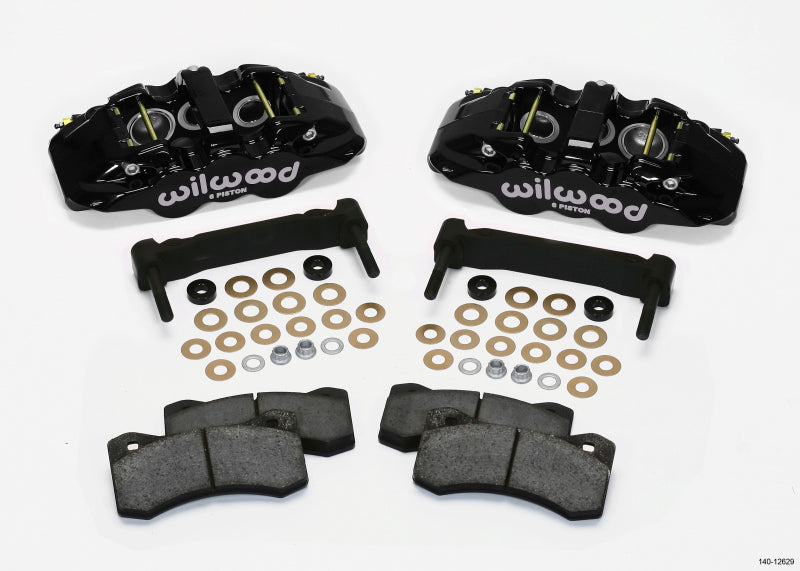 Wilwood 1997-2013 Chevrolet Corvette C5/C6 Aero6 Front Caliper & Bracket Kit - Black