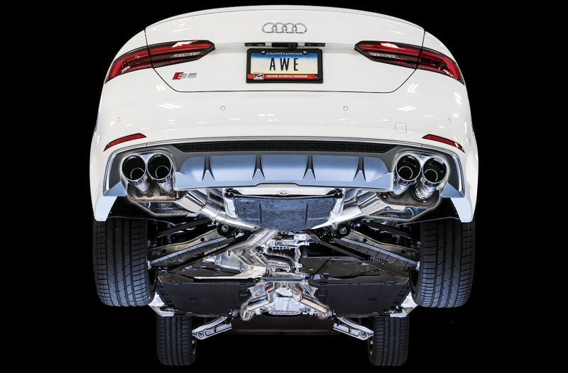 AWE Tuning Audi B9 S5 Coupe SwitchPath Exhaust with Chrome Silver Tips (102mm) - photo 3