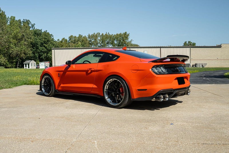CORSA Performance 2020-2022 Ford Mustang GT500 3.0in Dual Rear Exit Cat-Back with Twin 5.0in Polished Carbon Fiber Tips - photo 4