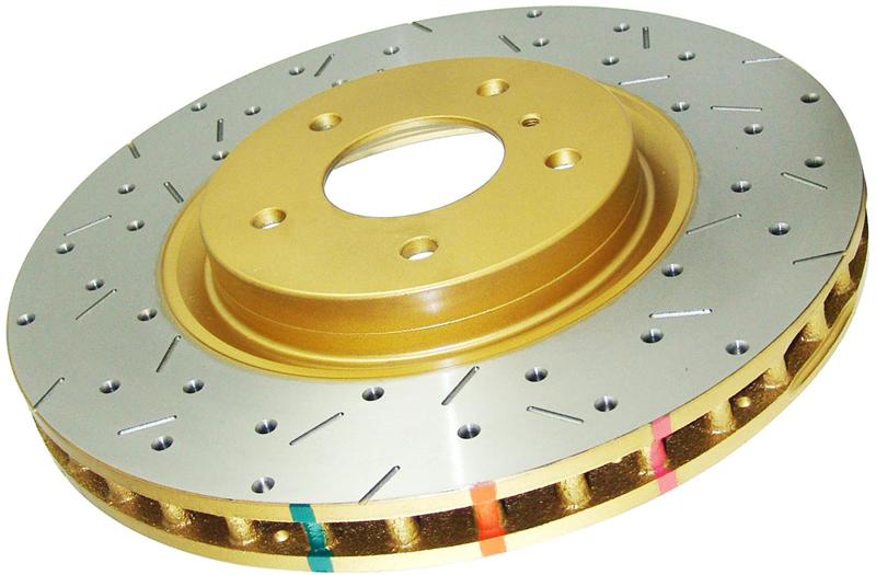 DBA Ford Mustang (S197) 4000 Series XS Drilled & Slotted Front Brake Rotor, Black Hat (DBA42126BLKXS)