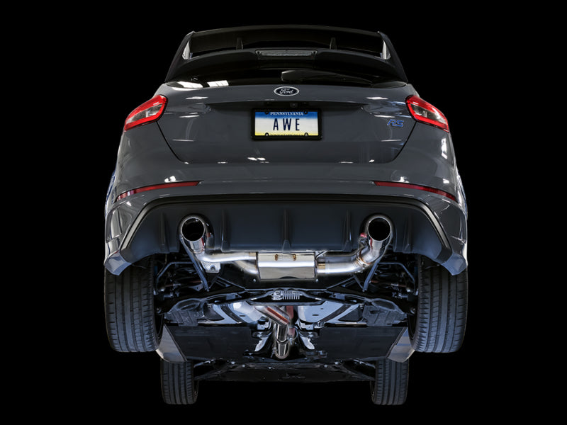 AWE Tuning Ford Focus RS SwitchPath Cat-Back Exhaust - Chrome Silver Tips - photo 2