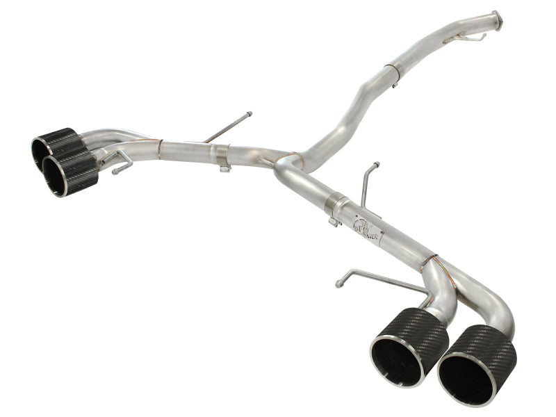 aFe Takeda 3in Stainless Steel Exhaust Cat-Back 2009-2014 Nissan GTR V6 3.8L Carbon Fiber Tips - photo 2