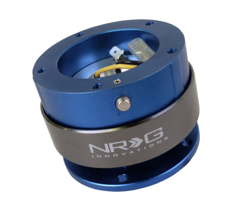 NRG Quick Release Gen 2.0 - Blue Body / Titanium Chrome Ring (5 Hole Base 5 Hole Top) (SRK-300BL) - photo 2