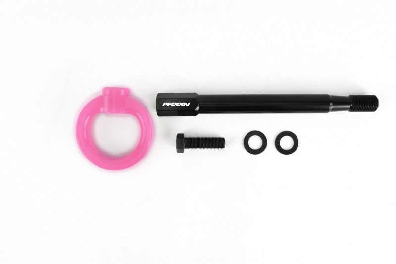 Perrin 08-14 Subaru WRX & STI / 08-11 Impreza / 05-09 Legacy Tow Hook Kit (Front) - Hyper Pink (PSP-BDY-231HP) - photo 4