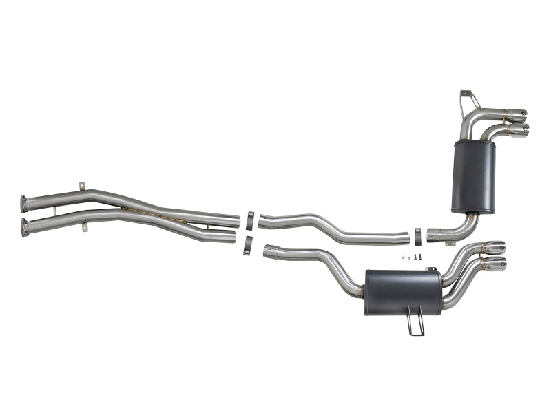aFe MACH Force-Xp 2.5in 304 Stainless Steel Cat-Back Exhaust with Polished Tips 2001-2006 BMW M3 - photo 6