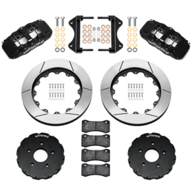Wilwood 2014-2019 Chevrolet Corvette C7 Aero6 Front Big Brake Kit (14in) - Black / Slotted