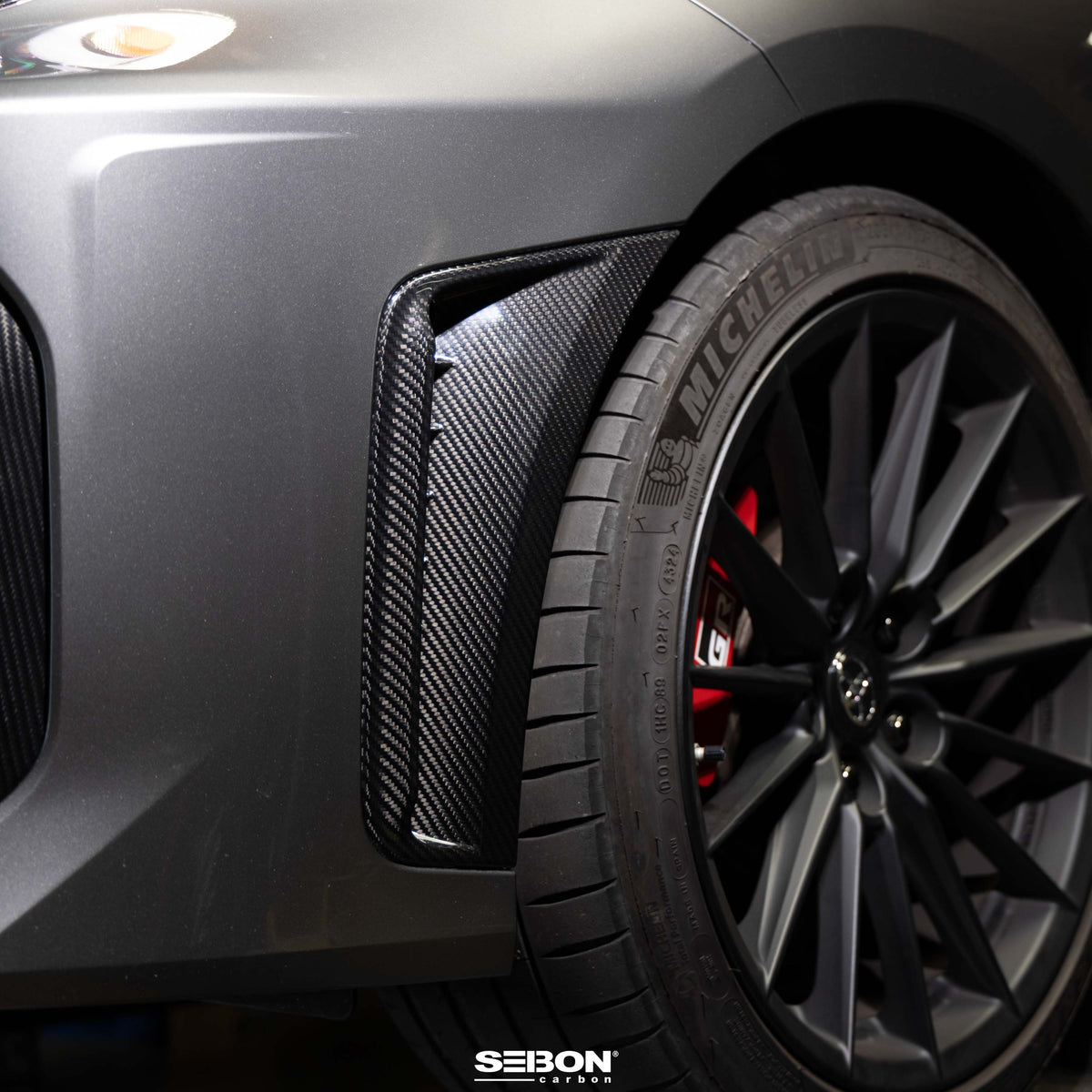 Seibon 2025-2026 Toyota GR Corolla Dry Carbon Fiber Bumper Insert - photo 5