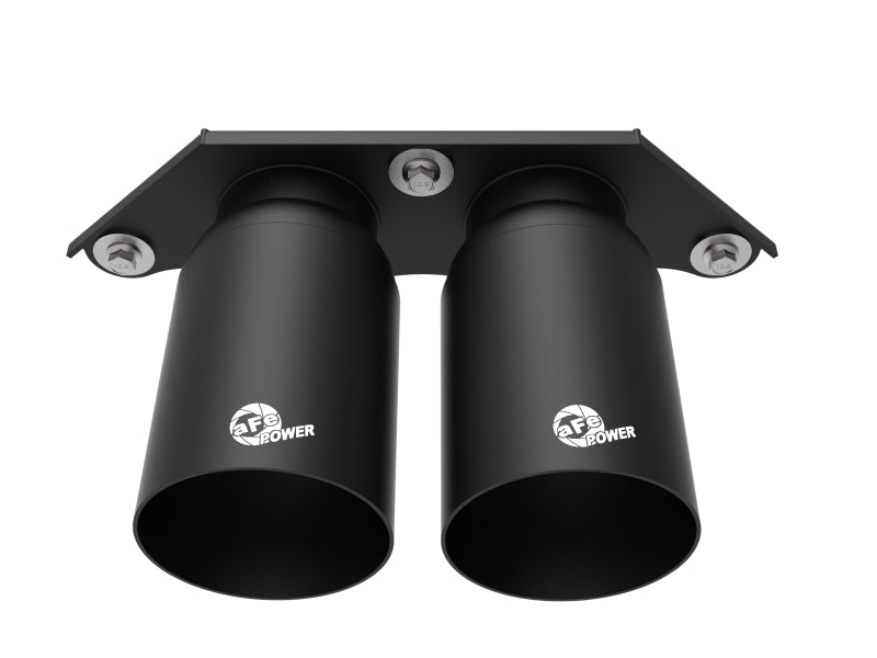 aFe Power MACH Force-Xp 4in 304 Stainless Steel Bolt-On Exhaust Tips Satin Black 2014-2019 Porsche 911 GT3 3.8L/4.0L - photo 3