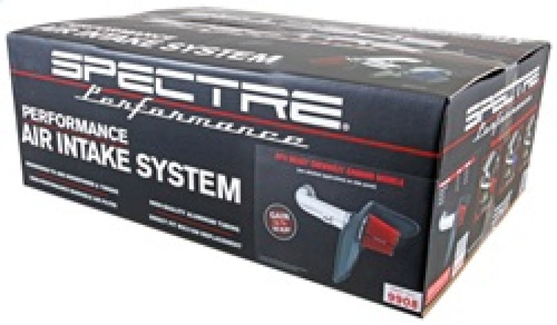 Spectre 2010-2012 Chevy Camaro V8-6.2L F/I Air Intake Kit - Clear Anodized w/Red Filter (spe9908)