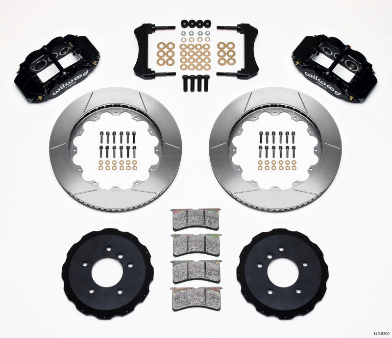 Wilwood BMW M3 E36 Narrow Superlite 6R Front Big Brake Kit (14in) - Black / Slotted