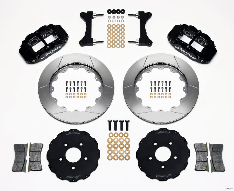 Wilwood Mitsubishi Lancer Evolution VIII Forged Narrow Superlite 6R Front Big Brake Kit (14in) - Black / Slotted