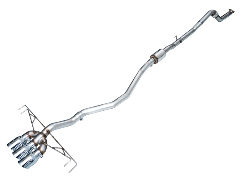 AWE Tuning 2023 Honda Civic Type R FL5 Track Edition Exhaust with Triple Chrome Silver Tips