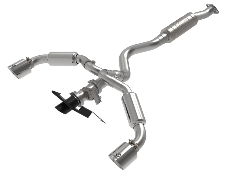 aFe 2023-2024 Toyota GR Corolla L3 1.6L Gemini XV 3in to 2-1/2in Cat-Back Exhaust with Polished Tips