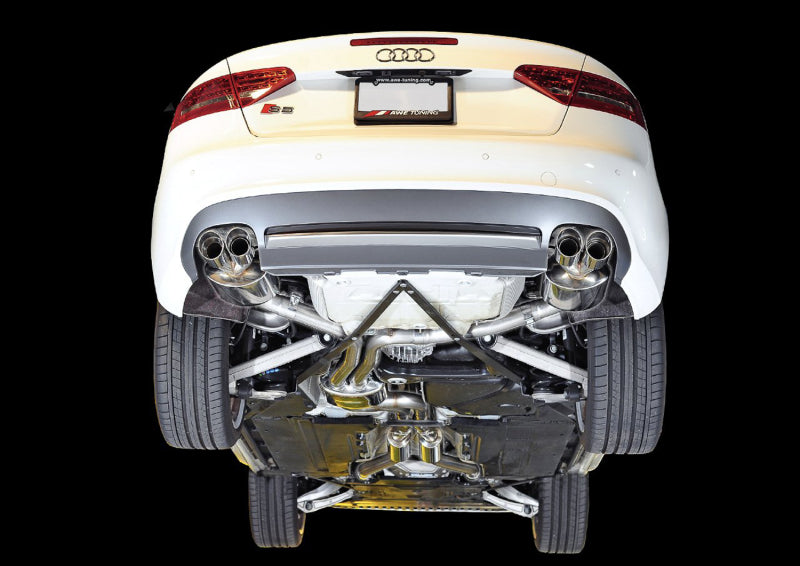 AWE Tuning B8 / B8.5 S5 Cabrio Touring Edition Exhaust - Resonated - Diamond Black Tips - photo 2