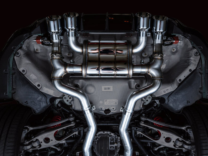 AWE Tuning SwitchPath Cat-Back Exhaust for BMW G8X M3/M4 - Chrome Silver Tips - photo 2
