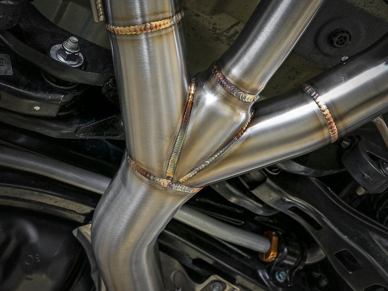 aFe Takeda 3in 304 Stainless Steel Cat-Back Exhaust with Tri-Black Tips 2017-2018 Honda Civic Type R L4 2.0L - photo 4
