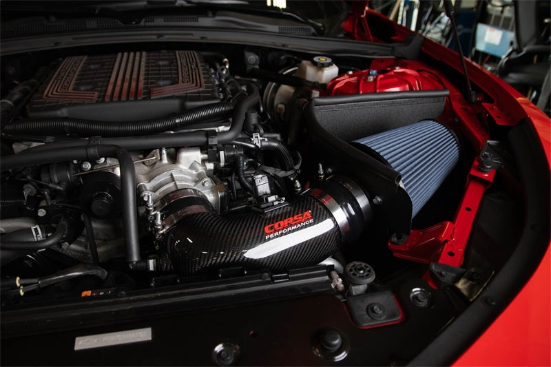 CORSA Performance 2017-2023 Chevrolet Camaro ZL1 Carbon Fiber Air Intake w/ MaxFlow 5 Oil Filtration (cor44005) - photo 2