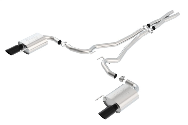 Borla Atak S Cat-Back 2015-2017 Ford Mustang GT 5.0L V8 MT/AT 2.5in pipe 4in tip (Black Chrome) - photo 2
