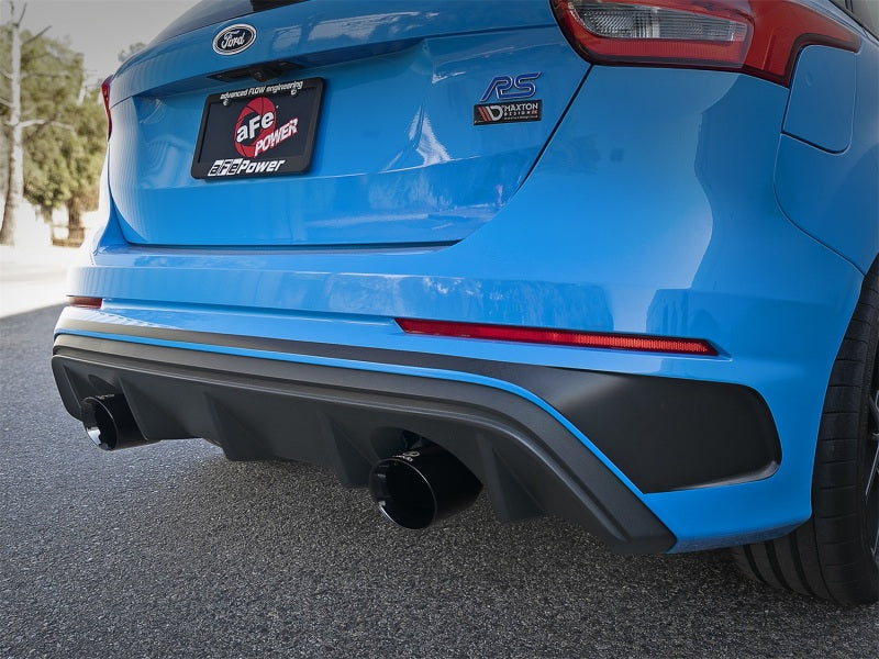 aFe Takeda 3in 304 Stainless Steel Cat-Back Exhaust System with Black Tips 2016-2018 Ford Focus RS I4-2.3L