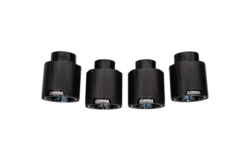CORSA Performance 2020-2025 Chevrolet Corvette C8 RWD 4.5in Carbon Fiber Black PVD Tip Kit (For Corsa Exhaust Only) - photo 3