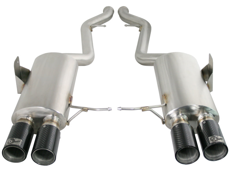 aFe MACH Force-Xp Exhaust Cat-Back 2.5in Dia Carbon Fiber Tips 304 Stainless Steel 2007-2013 BMW M3 (E92/93) V8 4.0L - photo 2