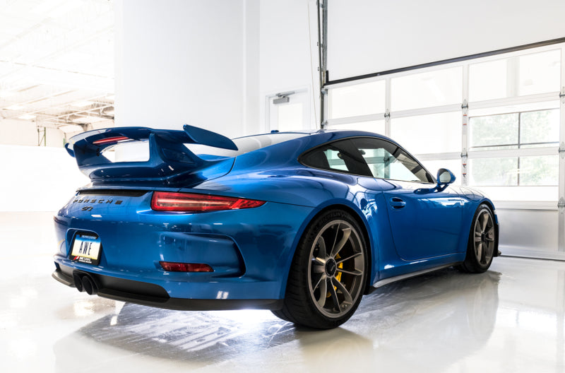 AWE Tuning Porsche 991 GT3 / RS Center Muffler Delete - Diamond Black Tips - photo 5
