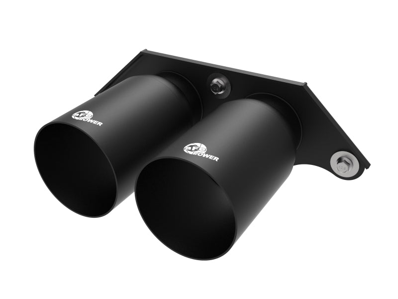 aFe Power MACH Force-Xp 4in 304 Stainless Steel Bolt-On Exhaust Tips Satin Black 2014-2019 Porsche 911 GT3 3.8L/4.0L - photo 2