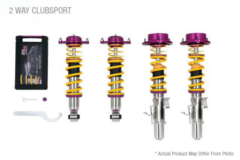 KW Clubsport Coilover Kit for Porsche 911 (997) Turbo Coupe w/ PASM (Must Deactivate PASM) (35271823)