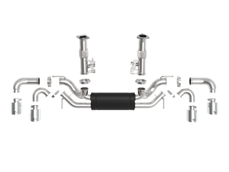 aFe MACH Force-Xp 2-1/2in 304 Stainless Steel Cat-Back 2020 Chevrolet Corvette (C8) 6.2L - Polished Tip - photo 2