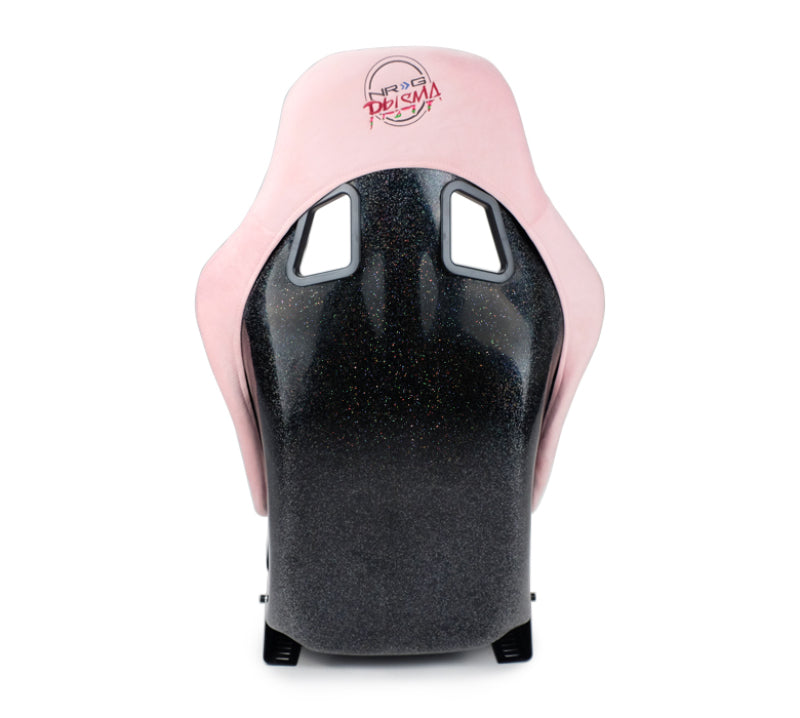 NRG FRP Bucket Seat Prisma Edition w/ Pearlized Back and Pink Alcantara