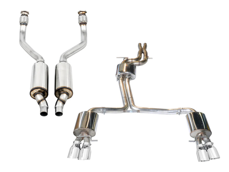 AWE Tuning Audi B8 / B8.5 S5 Cabrio Touring Edition Exhaust - Resonated - Chrome Silver Tips - photo 3