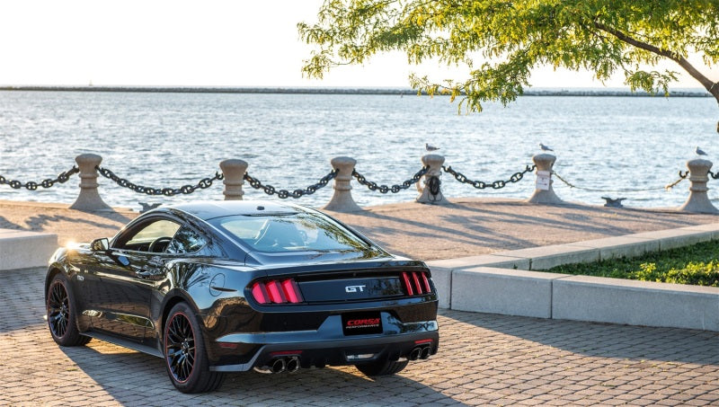 CORSA Performance 2015-2017 Ford Mustang GT 5.0 3in Cat-Back Exhaust Black Quad Tips (Xtreme) - photo 2