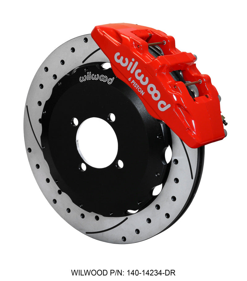 Wilwood 2016+ Mazda MX-5 Miata ND Dynapro 6 Front Big Brake Kit (12.88in) - Red / Drilled & Slotted