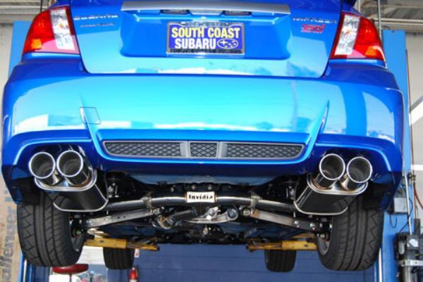 Invidia 2011+ STI/WRX Sedan Only 76mm Q300 Stainless Steel Tip Cat-Back Exhaust - photo 3