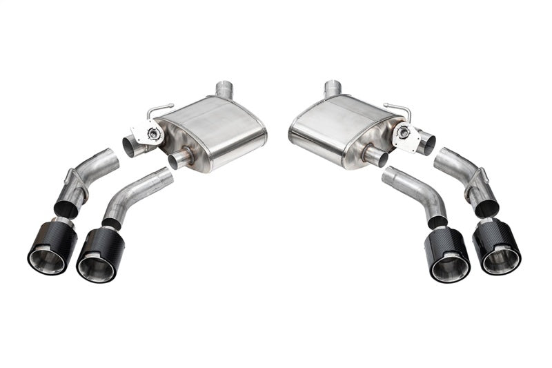 CORSA Performance 2016-2024 Chevrolet Camaro SS / ZL1 Valved Axle-Back Exhaust with Carbon Fiber Quad Tips
